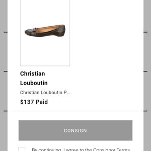 Brown patent leather Christian Louboutin womens loafers 10 US/40EU